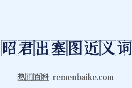 昭君出塞图近义词是什么意思的图片